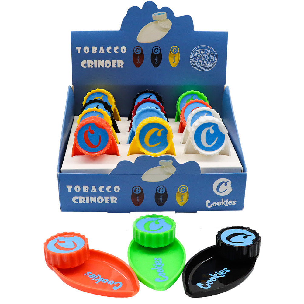 Cookies Two Layer Plastic Grinder Leaf Grinder