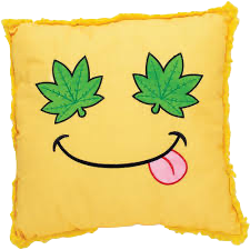 Smiley Leaf Plush Pillow