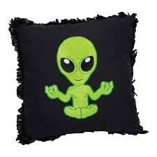 Green Alien Plush Pillow