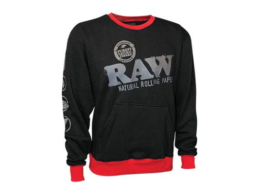 Raw Crew Neck Pull Over (Black/Red)